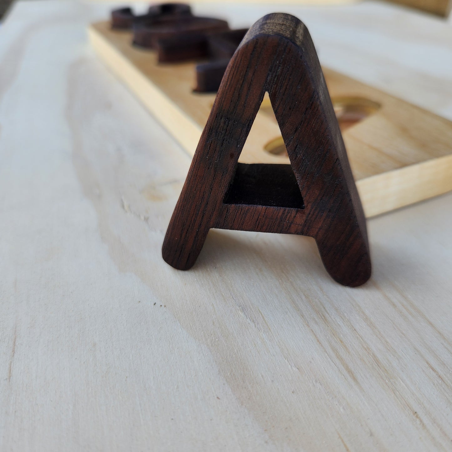 Kid's Puzzle ~ Walnut/Maple Name