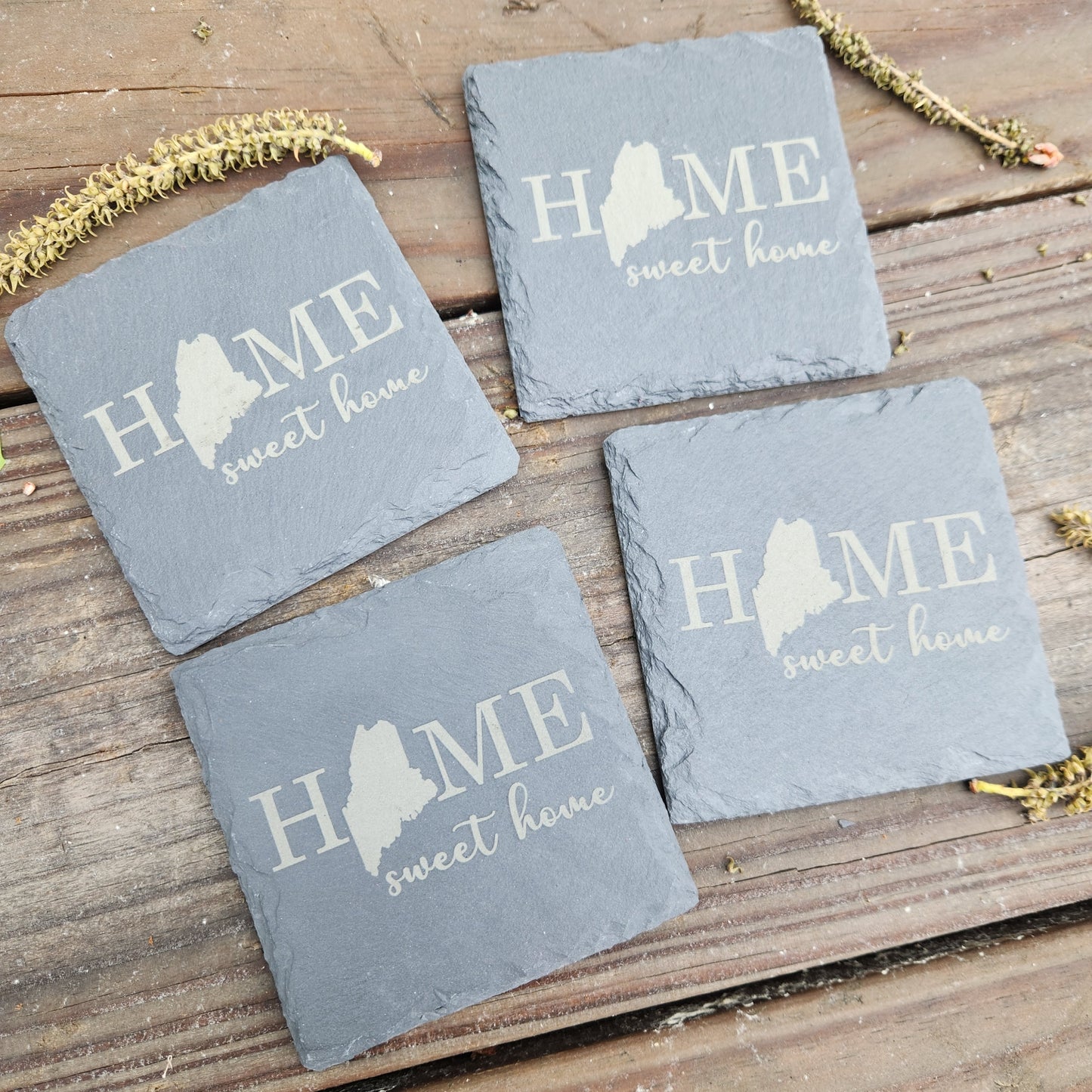 Slate Coaster Set ~ Maine Sets