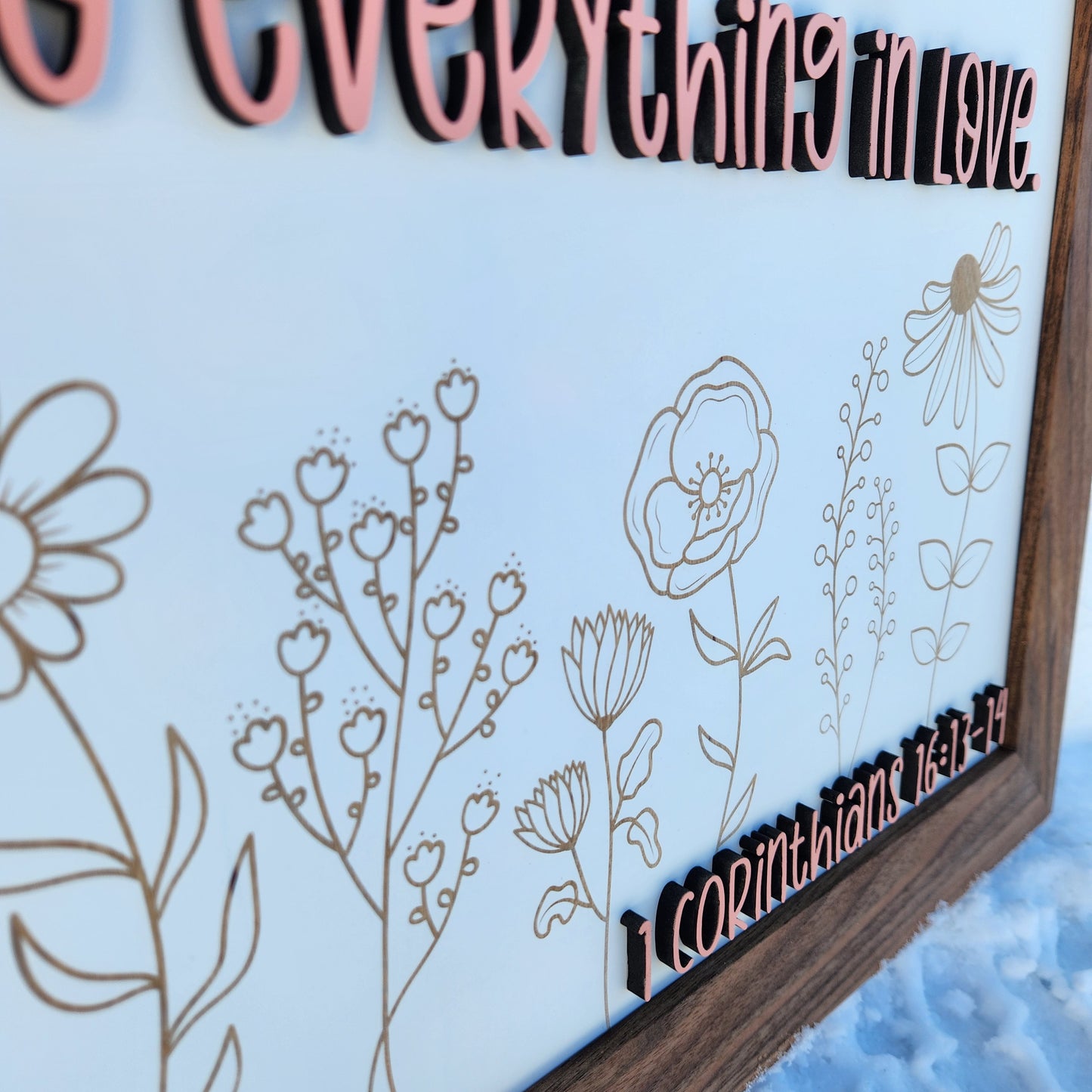 Be Courageous Sign ~ Walnut Frame