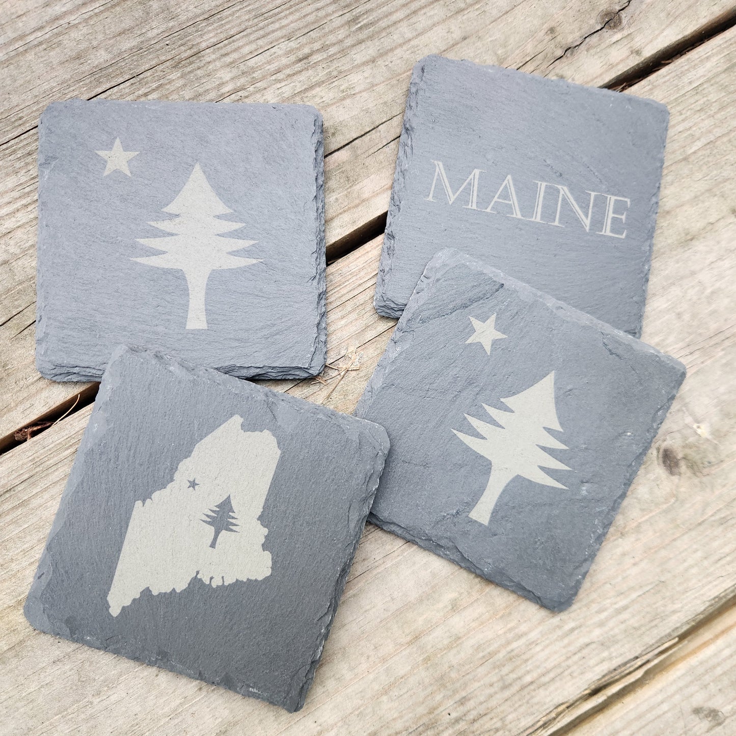 Slate Coaster Set ~ Maine Sets