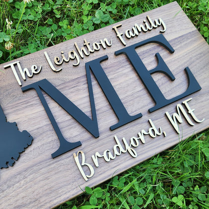 Walnut Home State Sign