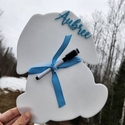 Personalized Dry Erase Bunny Board