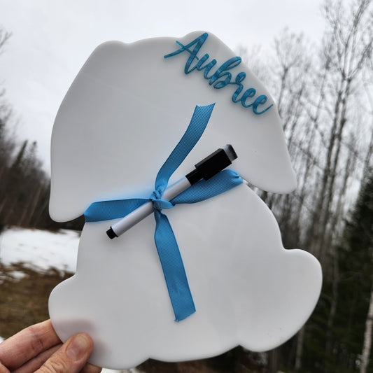 Personalized Dry Erase Bunny Board